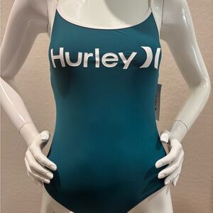 Hurley Women's Deep Teal One-Piece Swimsuit